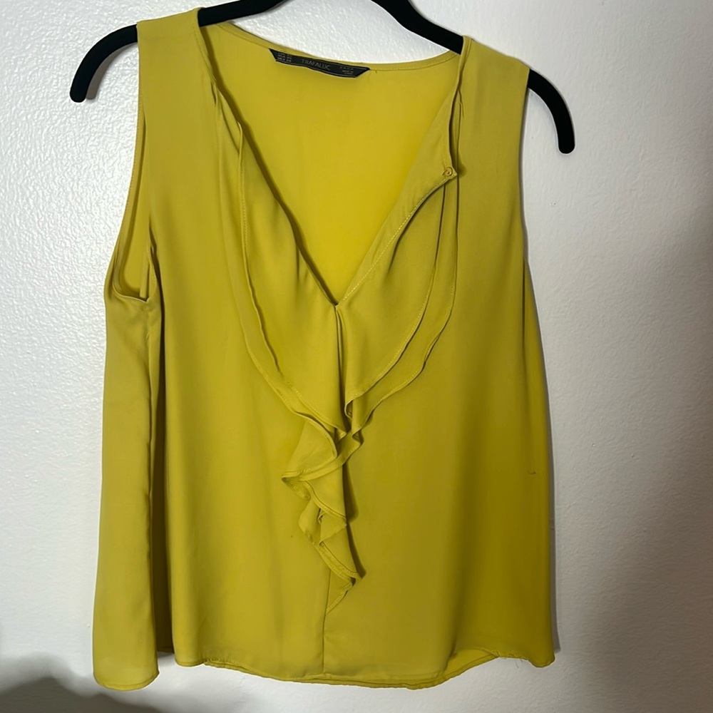 Zara Neon Green Top